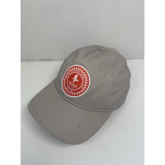 Nintendo World NY New York MARIO 1889 Coin Logo Official Hat Cap - Gray 002 - Picture 1 of 6